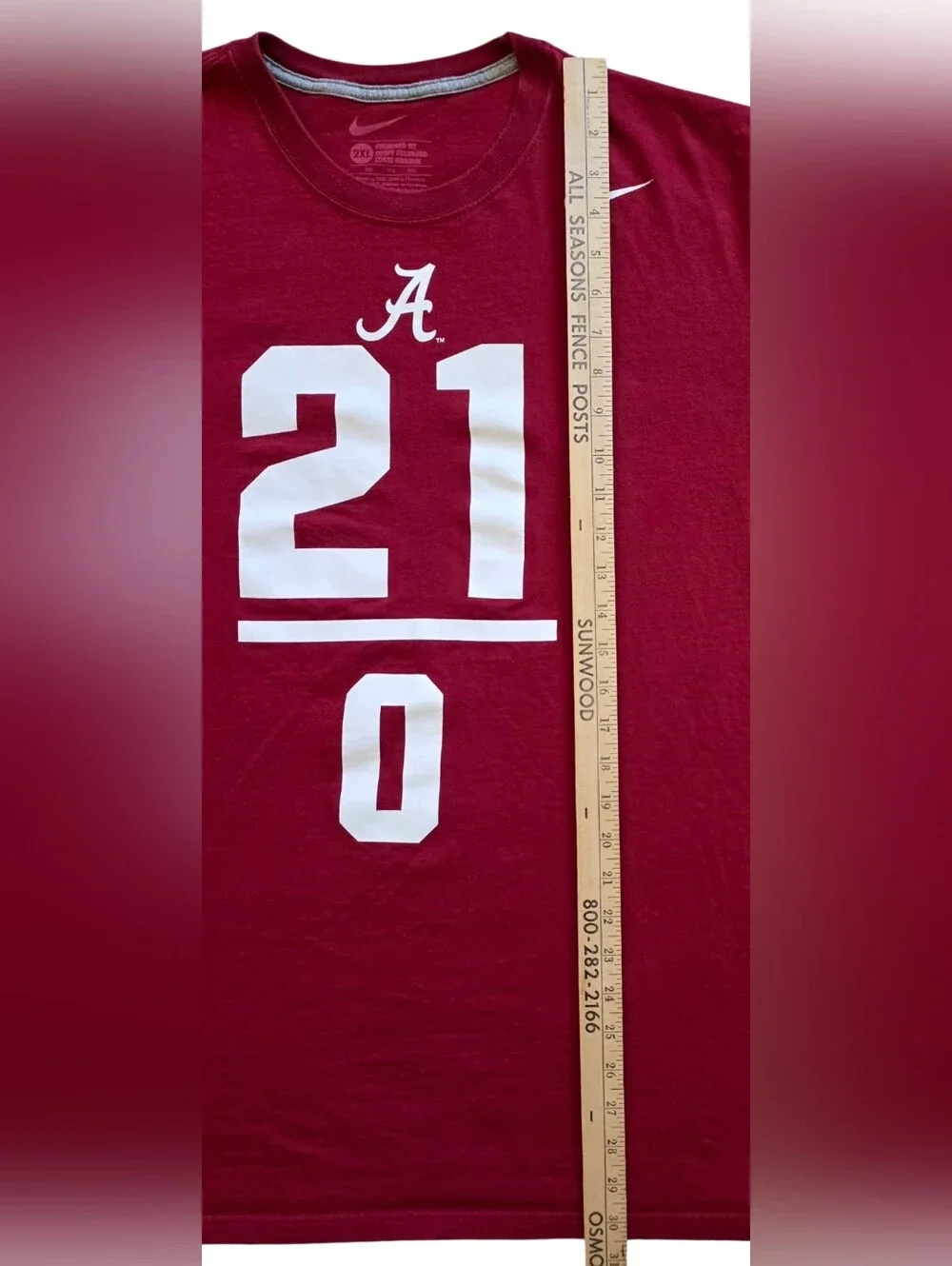 Alabama Crimson Tide 2XL Nike  21-0 BCS National Championship Tee Shirt XXL